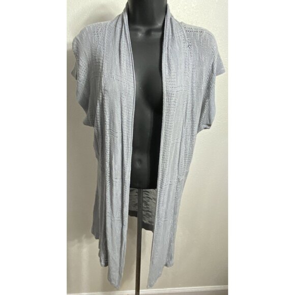 Mossimo Sweaters - Mossimo Women Size L  Cardigan Open Light Gray Short Sleeve